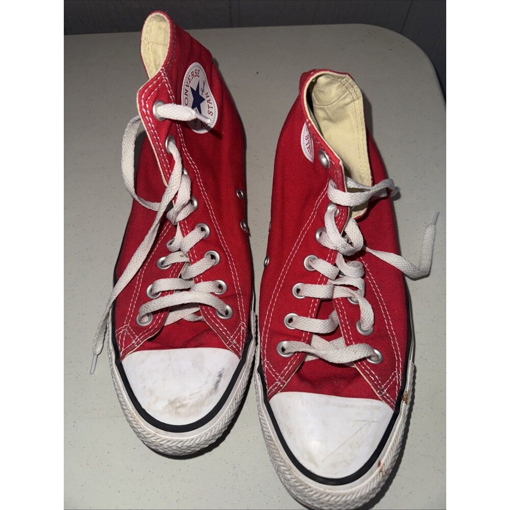 Converse Chuck Taylor All Star High Top Mens 8 Woman 10 Shoes Red Y2K Baller